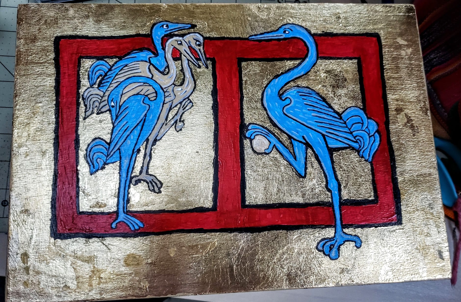Box Decorated with Cranes