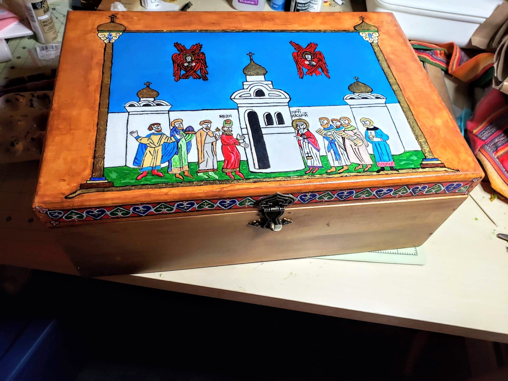 Radziwiłł Chronicle-inspired Painted Chest